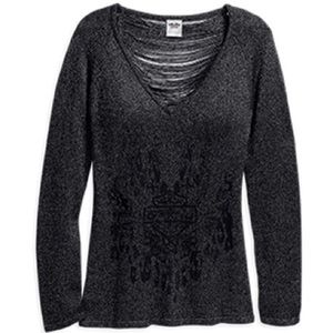 Harley-Davidson® Black Open-Back Sweater XS NWT